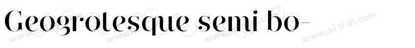 Geogrotesque semi bo字体转换